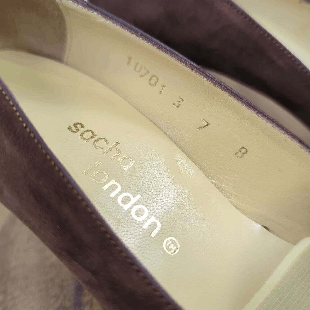 Sacha London Women’s 7B Embellished Brown Suede Pump Heels Made in Spain - Picture 12 of 12